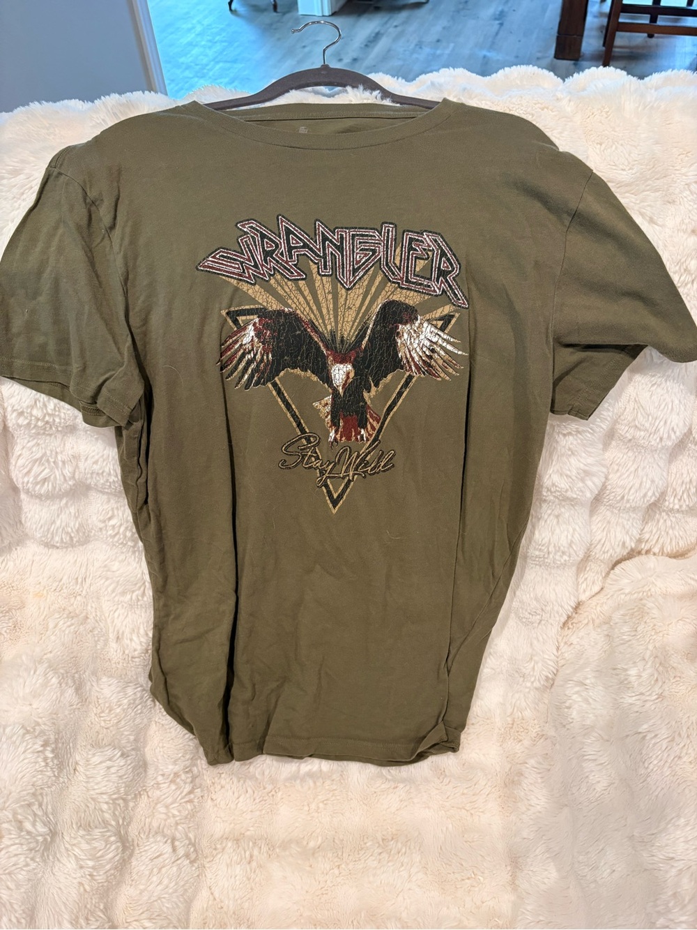 Wrangler Olive Graphic Eagle Short-Sleeve Tee